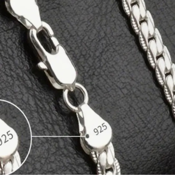 925 Silver 5mm Chain Necklace Unisex 20 Inch - Picture 4 of 4